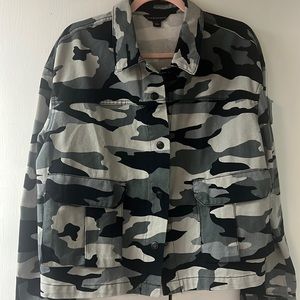 Rock & Republic grey/black camo jacket, XL